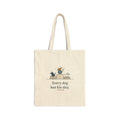 Every Dog Has His Day Tote Bag, Underdog Proverb Tote with Mutt on the Podium