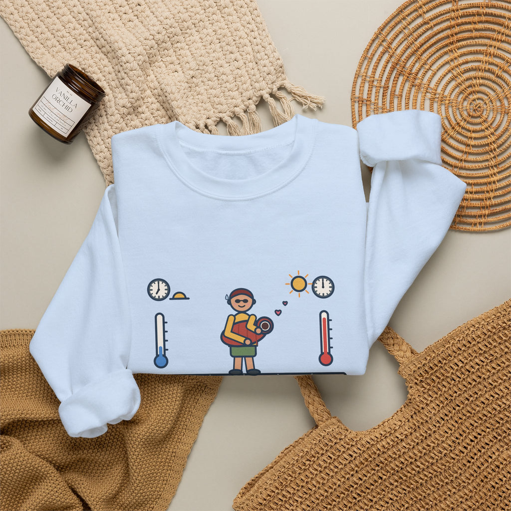 Desert Weather Sweatshirt, Wore a Jacket at 7 a.m., Carried It Around Like a Baby by Noon, Funny Sidewalk Swing Crewneck