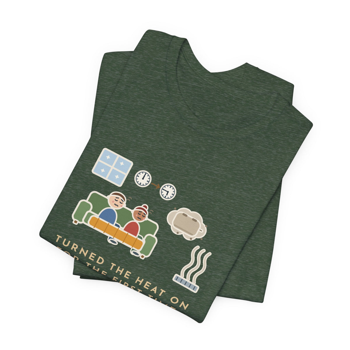 Funny Homeowner T-Shirt, Turned the Heat On for the First Time, Dusty Toaster Cloud Tee
