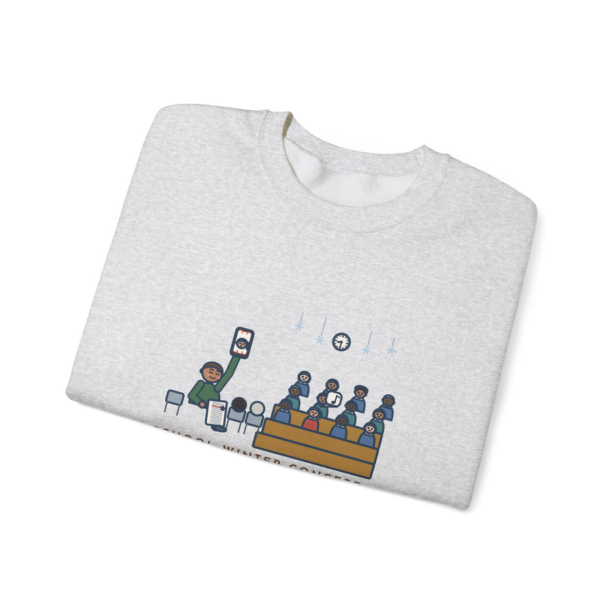 Winter Concert Sweatshirt, Sat for Ninety Minutes, My Kid Sang One Line in the Third Song, Funny Concert Night Crewneck