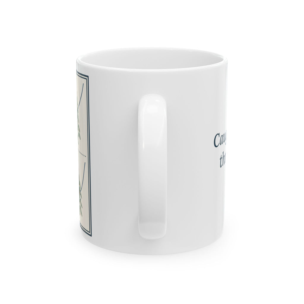 Fly Fishing Coffee Mug - Caught: One Trout, Three Willows Angler Gift Mug