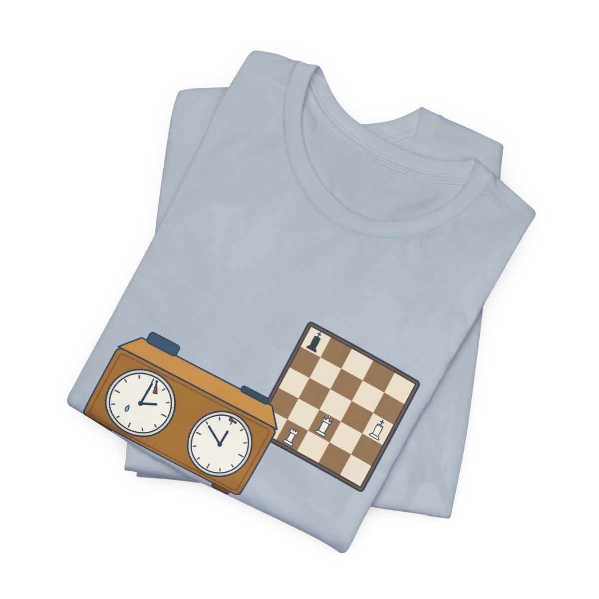 Chess T-Shirt - Winning Position. Flag Fell. Funny Blitz Chess Clock Tee