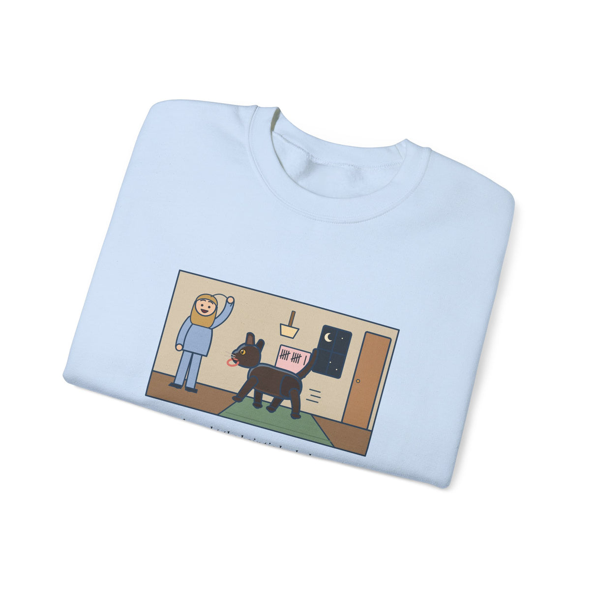 Burmese Cat Sweatshirt, Brought the Hair Tie Back Eleven Times, Funny Hallway Fetch Crewneck