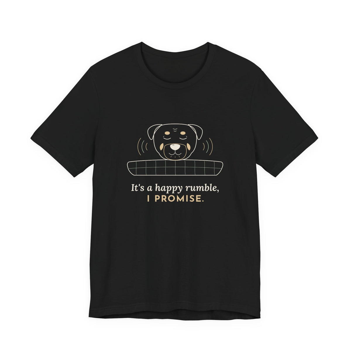 Rottweiler T-Shirt - It's a Happy Rumble, I Promise Gentle Rottie Owner Tee