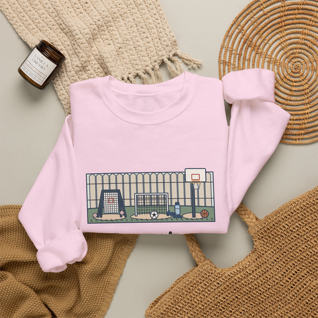 Practice Makes Perfect Sweatshirt, Youth Sports Proverb Crewneck, Backyard Practice