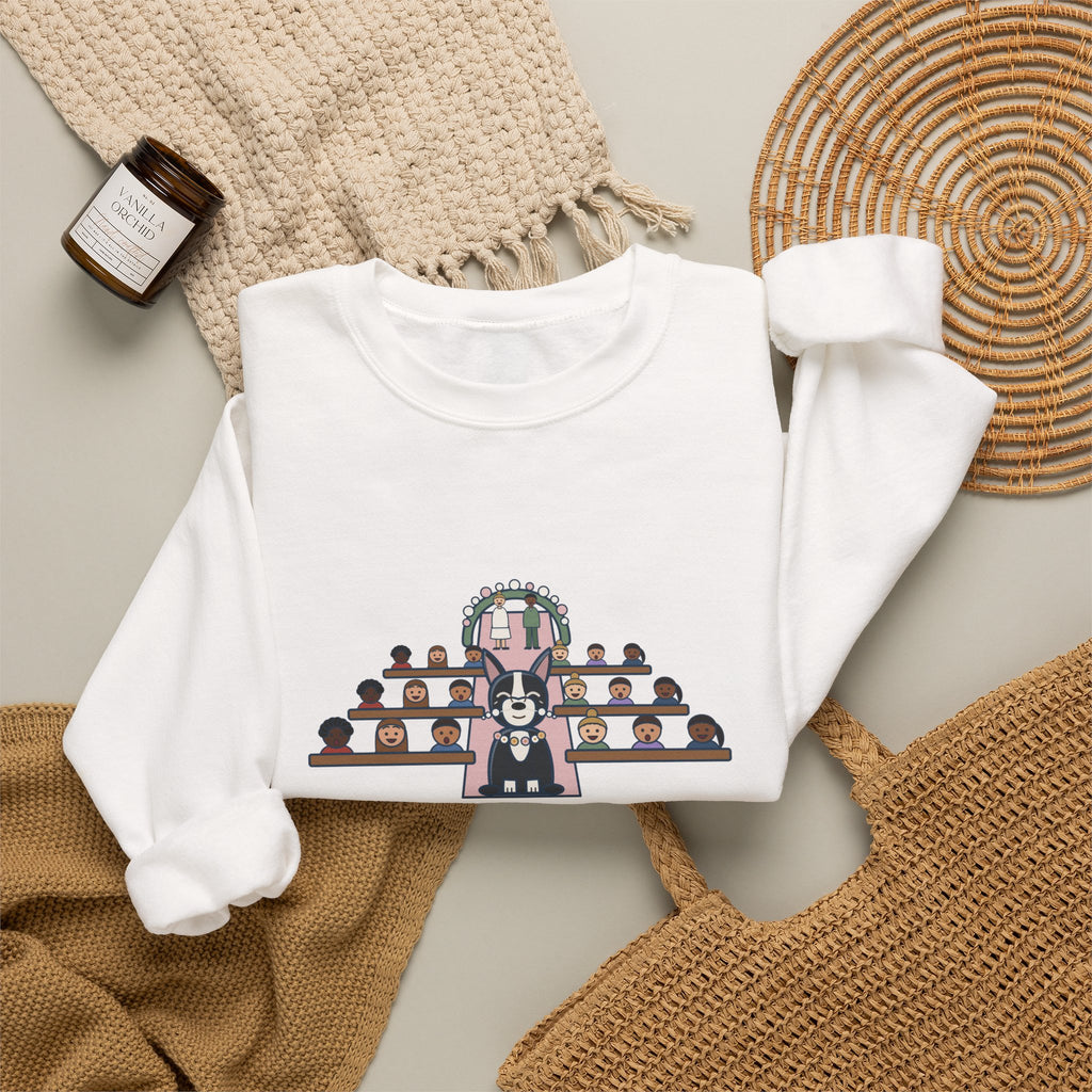 Boston Terrier Crewneck Sweatshirt - Ring Bearer Snort Heard Down the Aisle