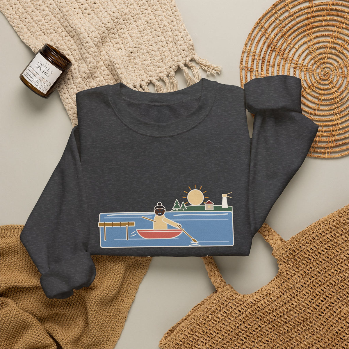 Our Doubts Are Traitors Sweatshirt, Literary Shakespeare Quote Crewneck with Dawn Rowboat