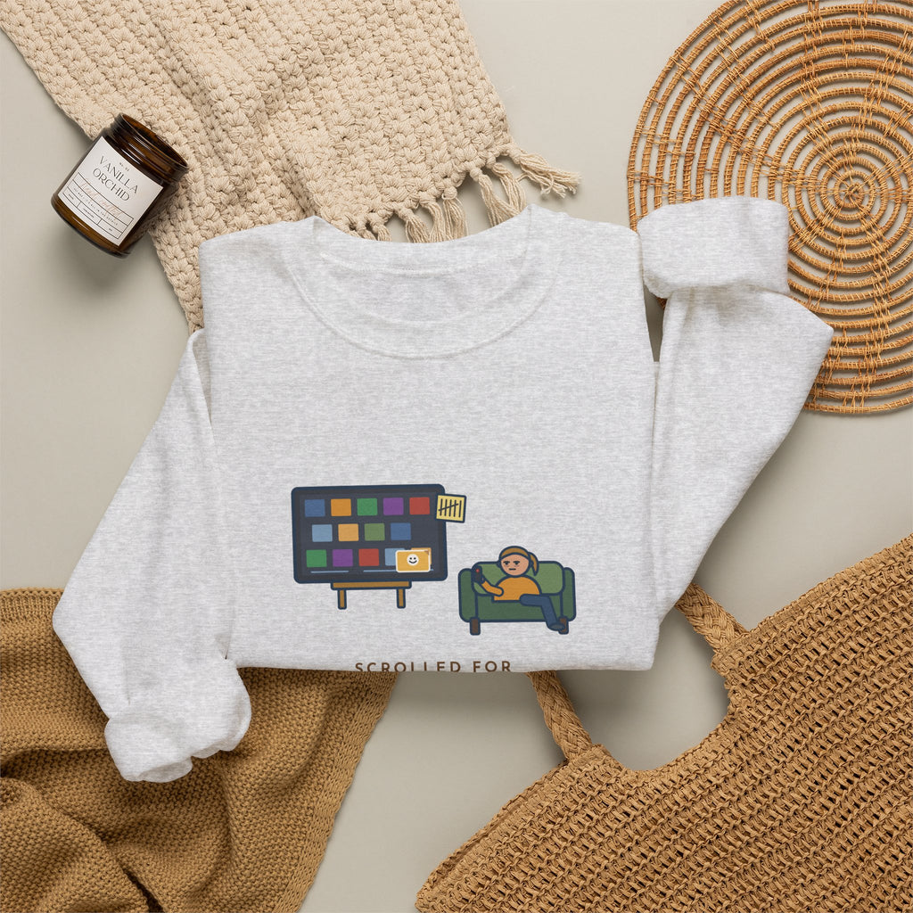 TV Night Sweatshirt, Scrolled Forty Minutes to Pick a Show, Rewatched the Same Old Comedy, Funny Couch Night Crewneck
