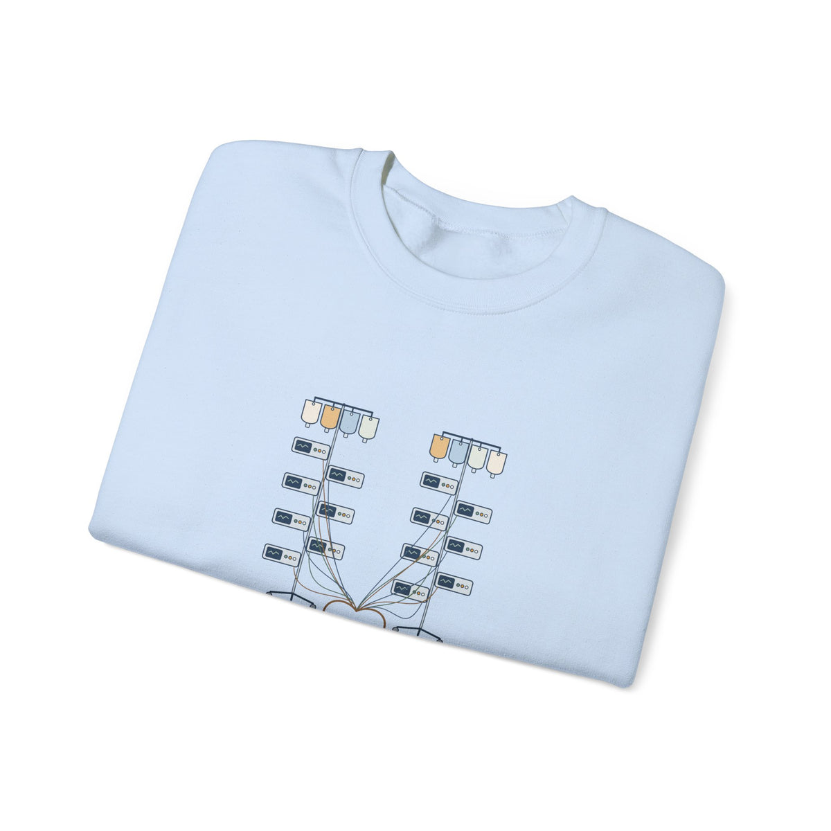 ICU Nurse Crewneck Sweatshirt - Two Patients. Fourteen Pumps. Nurse Gift