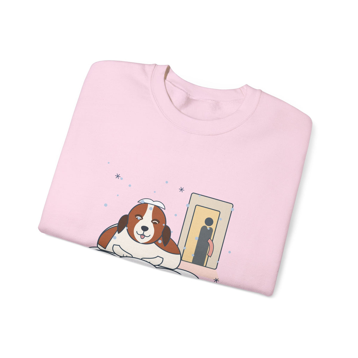 Saint Bernard Winter Crewneck Sweatshirt - Inside Dog Until the First Big Snow Big Dog Gift