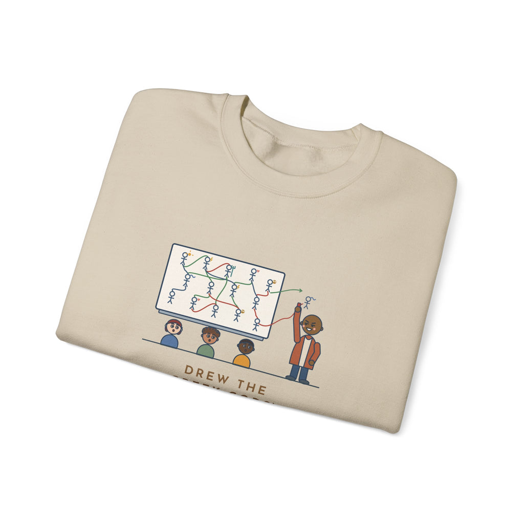 Mythology Teacher Crewneck Sweatshirt - Greek Gods Family Tree Ran Out of Whiteboard