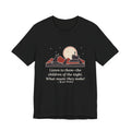 Bram Stoker Quote T-Shirt, The Children of the Night, Gothic Wolves and Red Moon Tee