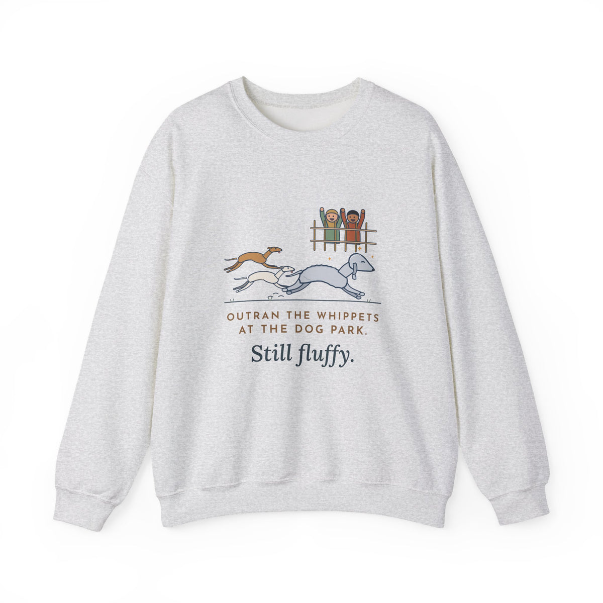 Bedlington Terrier Crewneck Sweatshirt - Outran the Whippets, Still Fluffy