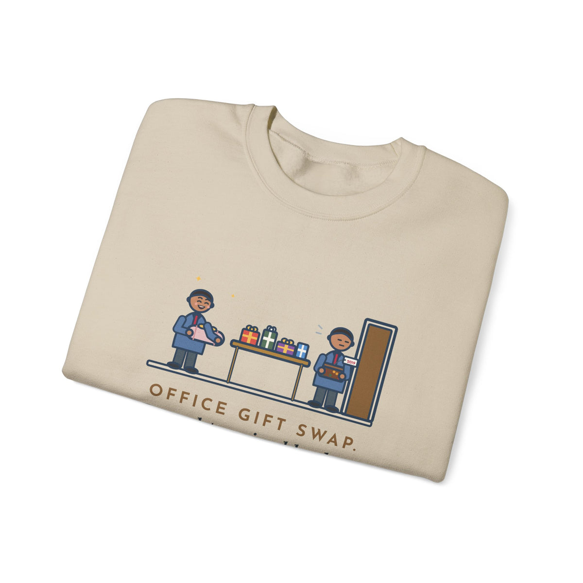 Office Gift Swap Sweatshirt, Brought a Nice Blanket, Went Home with a Fruitcake from 2019, Funny Break Room Swap Crewneck