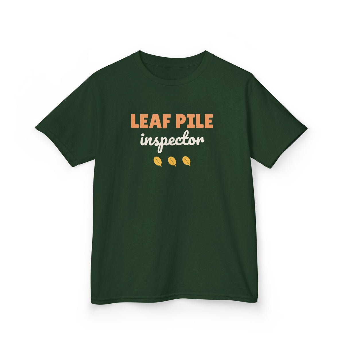 Leaf Pile Inspector Youth T-Shirt, Fall Kids Tee