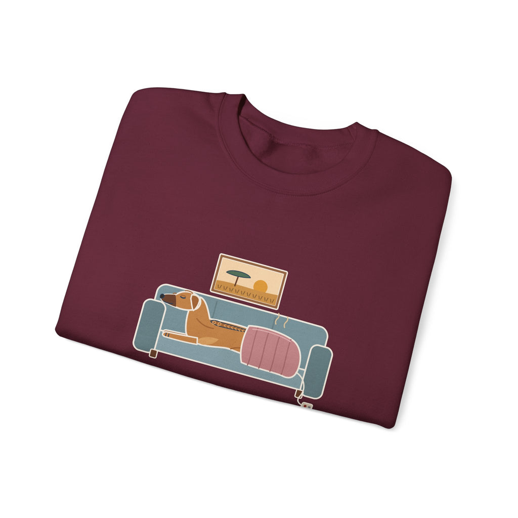 Rhodesian Ridgeback Crewneck Sweatshirt - Lives Under the Heated Blanket