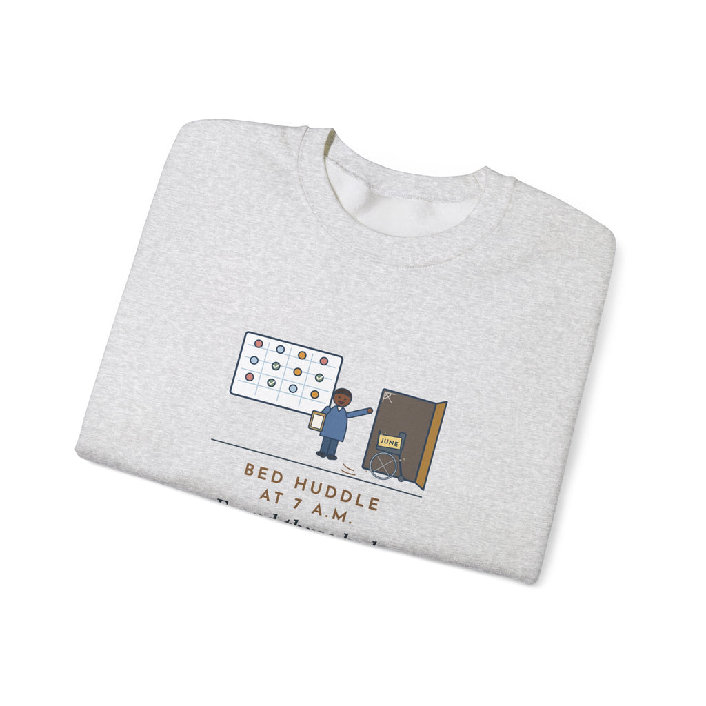 Bed Management Nurse Crewneck Sweatshirt - Three Beds and a Long-Lost Wheelchair