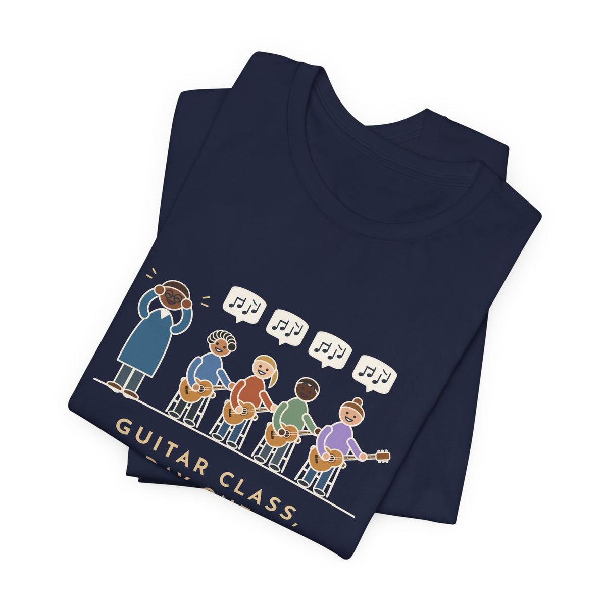 Guitar Class Teacher T-Shirt - Day One, Every Kid Found the Same Riff Funny Music Teacher Tee