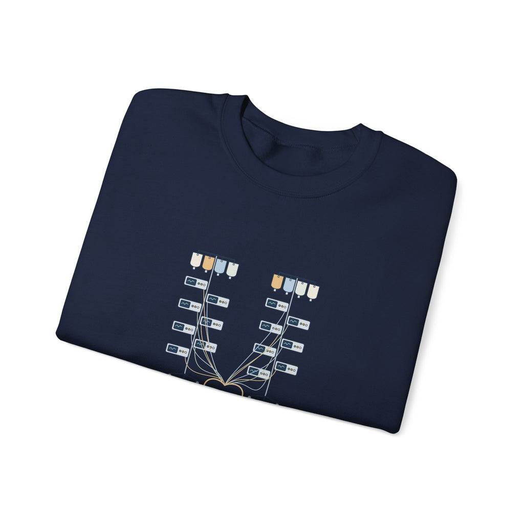 ICU Nurse Crewneck Sweatshirt - Two Patients. Fourteen Pumps. Nurse Gift