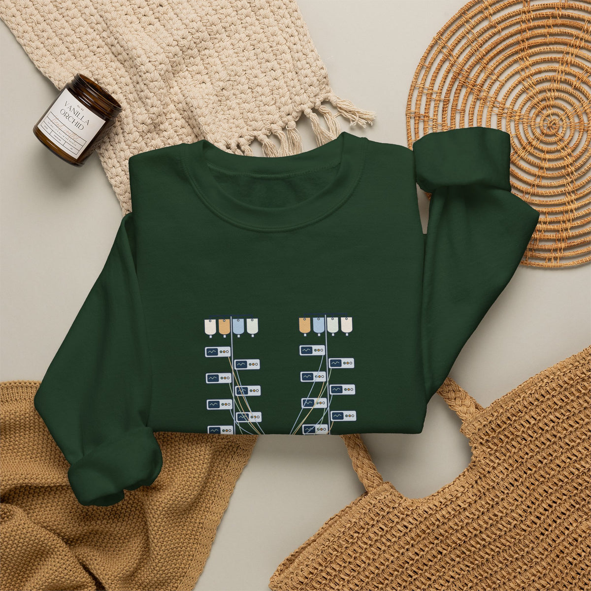 ICU Nurse Crewneck Sweatshirt - Two Patients. Fourteen Pumps. Nurse Gift