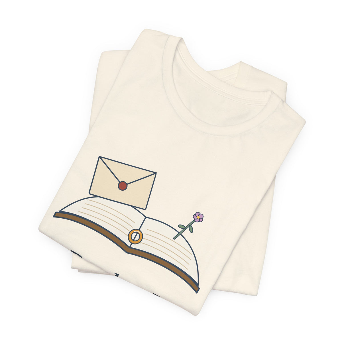 Brontë Quote T-Shirt, Reader, I Married Him, Wedding Letter and Ring Tee