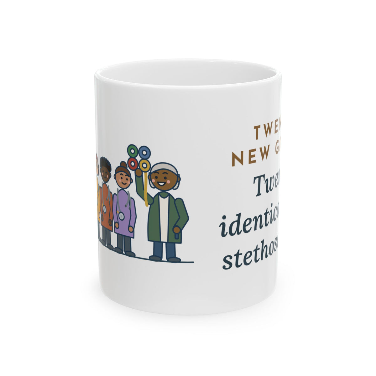 Nurse Residency Coordinator Coffee Mug - Twenty Identical New Stethoscopes