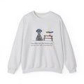 Catahoula Leopard Dog Crewneck Sweatshirt - One Blue Eye, One Brown Eye, Both on My Sandwich
