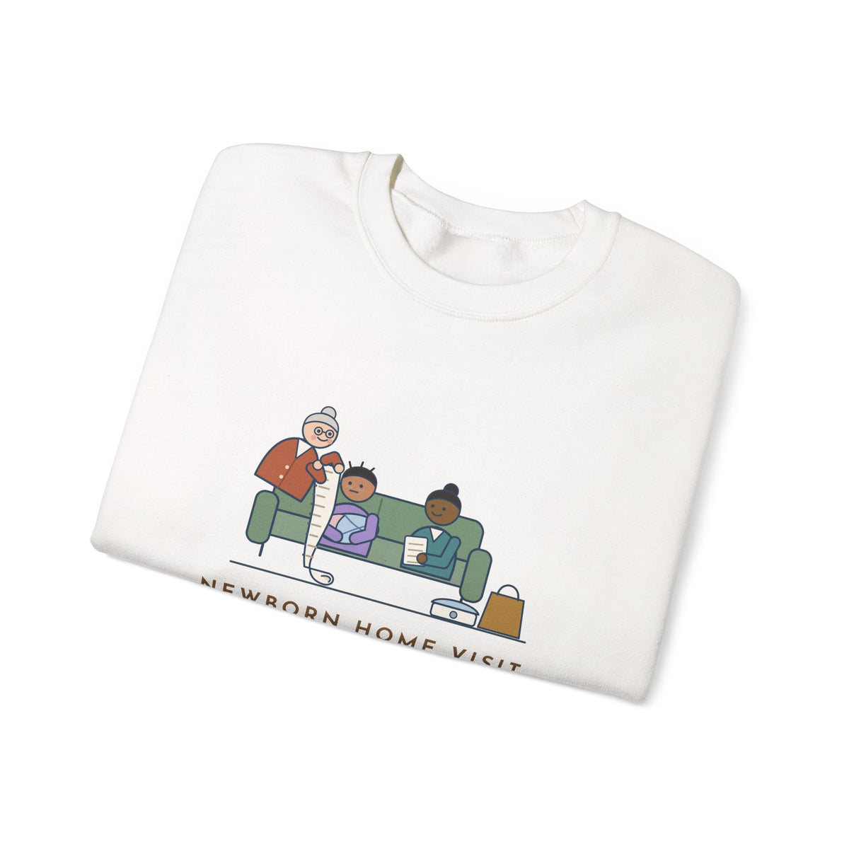 Public Health Nurse Crewneck Sweatshirt - Newborn Home Visit Grandma Questions Gift