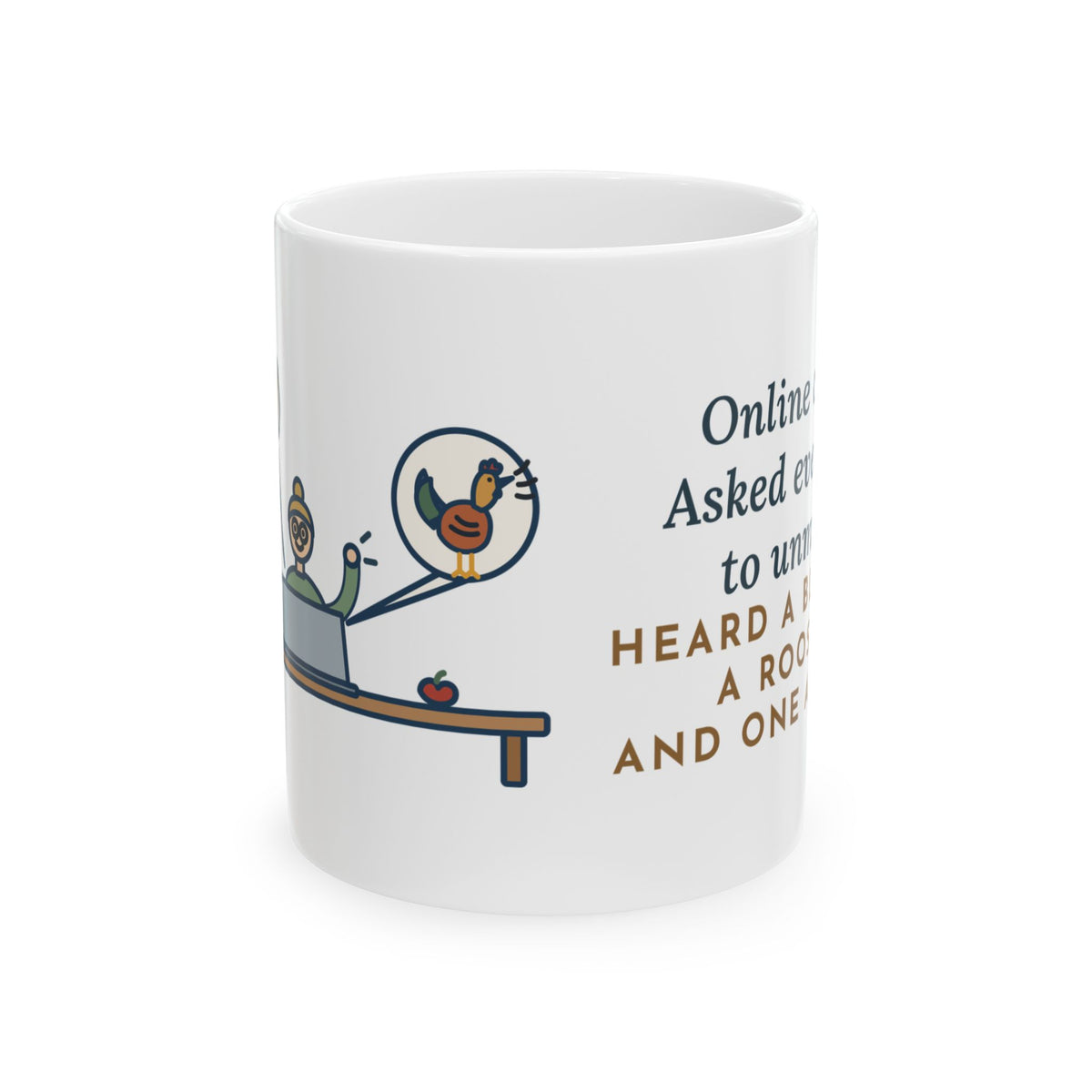 Online Teacher Coffee Mug - A Blender, a Rooster and One Answer