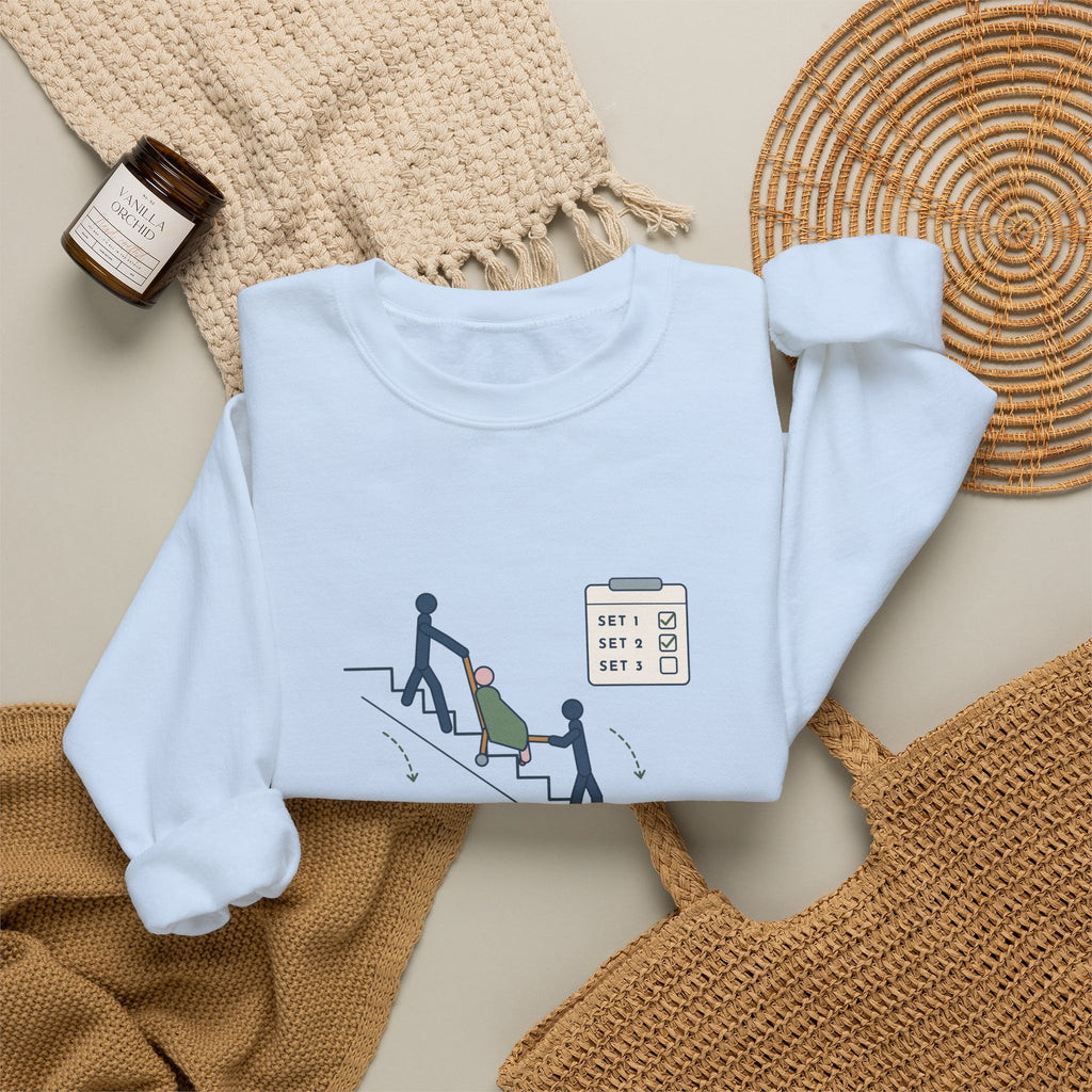 Paramedic Crewneck Sweatshirt - Leg Day: Third-Floor Walk-Up EMS Gift