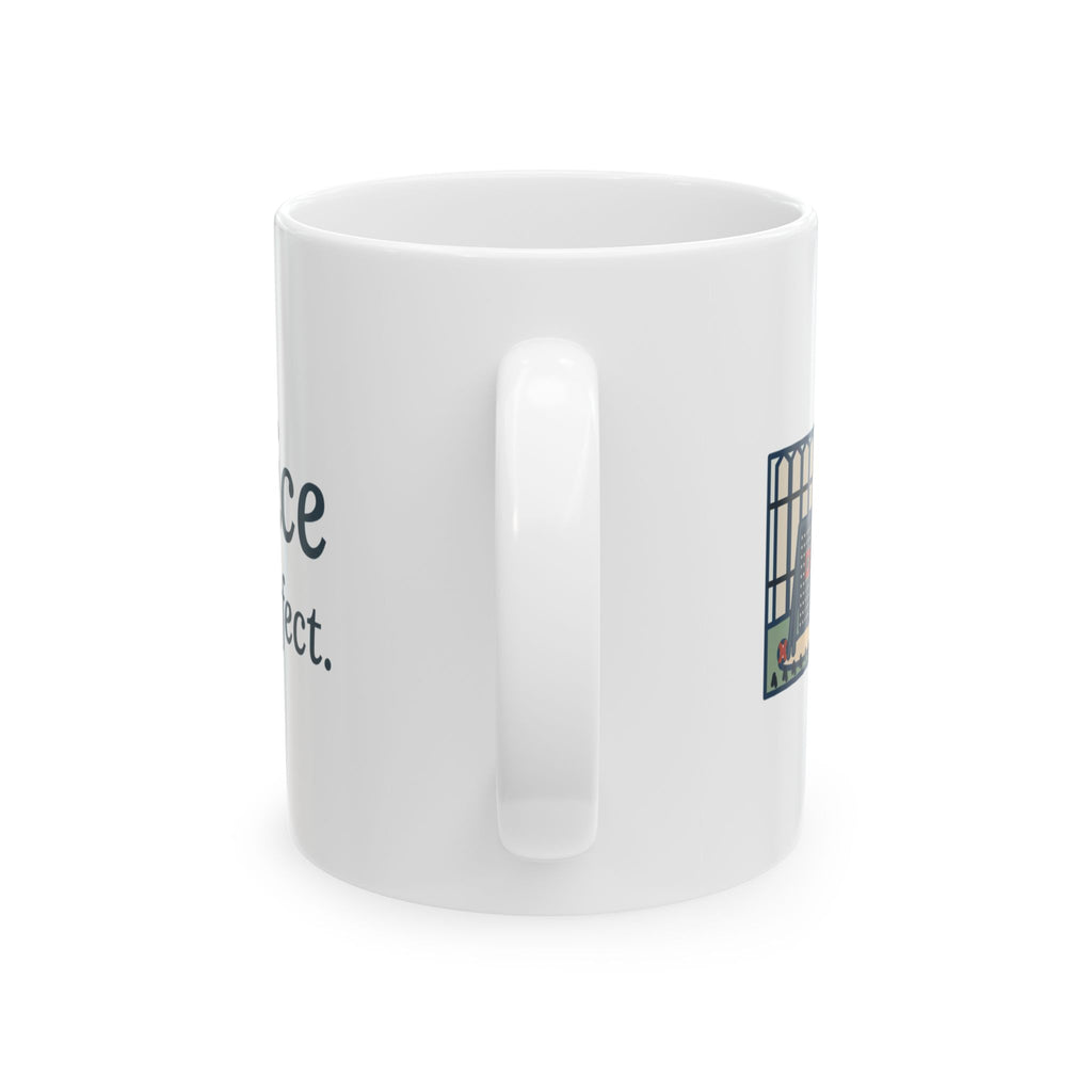 Practice Makes Perfect Mug, Youth Sports Proverb Coffee Mug 11oz, Backyard Practice