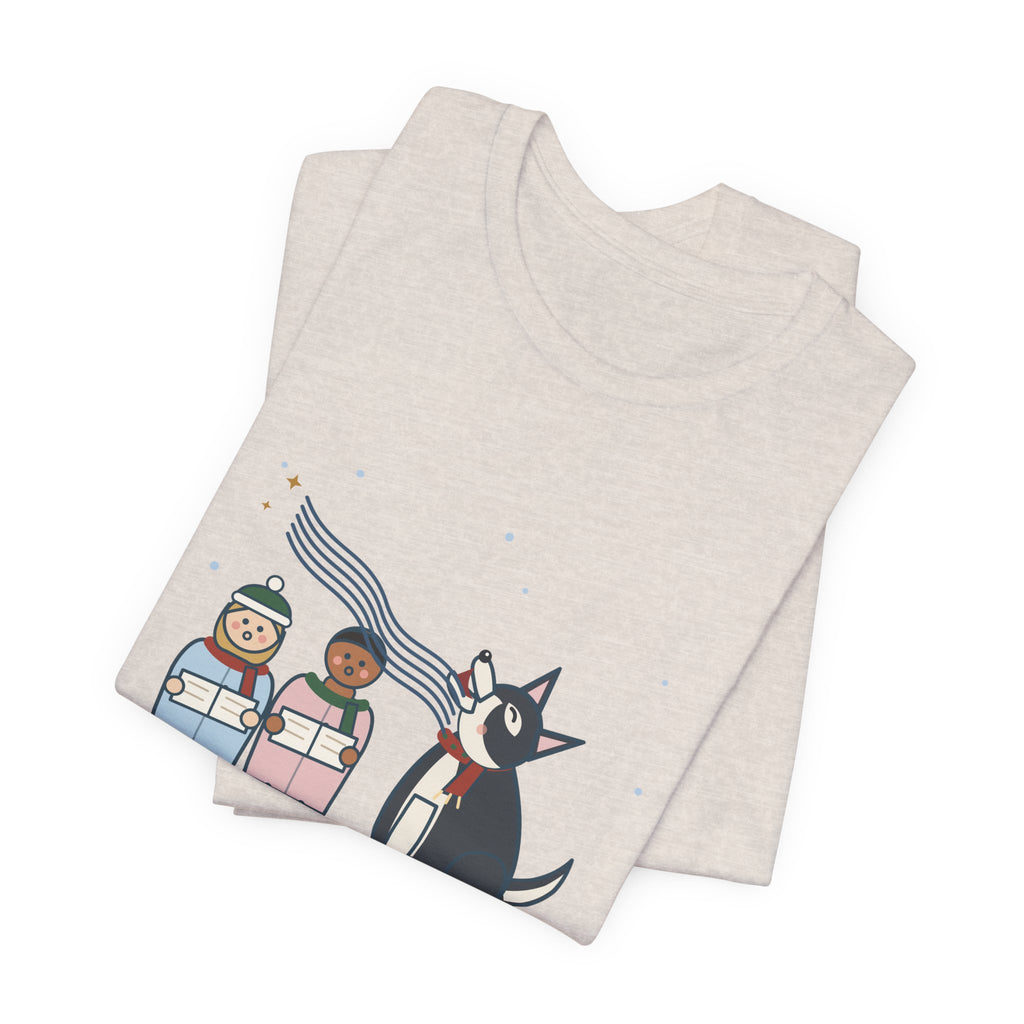 Siberian Husky Christmas T-Shirt - I Harmonize With Every Carol Funny Husky Tee