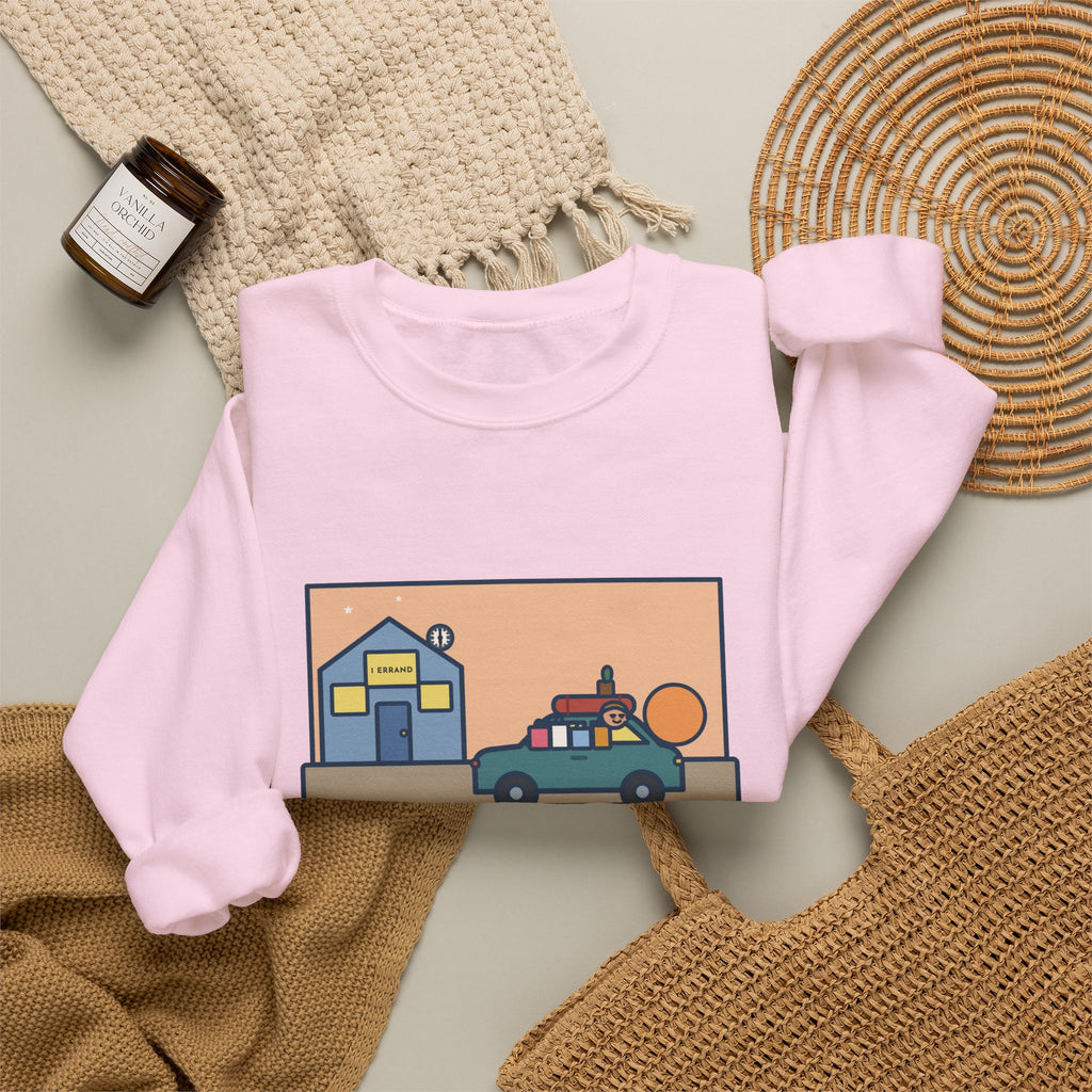 Saturday Errand Sweatshirt, The Plan Was One, Got Home at Six, Funny Driveway at Dusk Crewneck