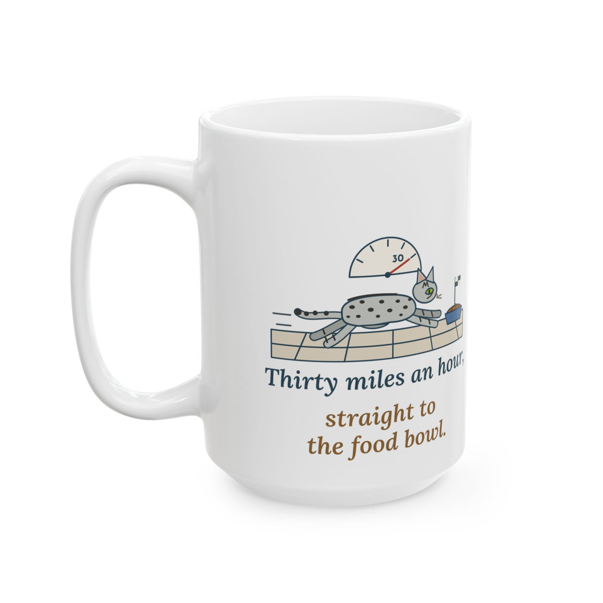 Large 15oz Egyptian Mau Mug - Straight to the Food Bowl