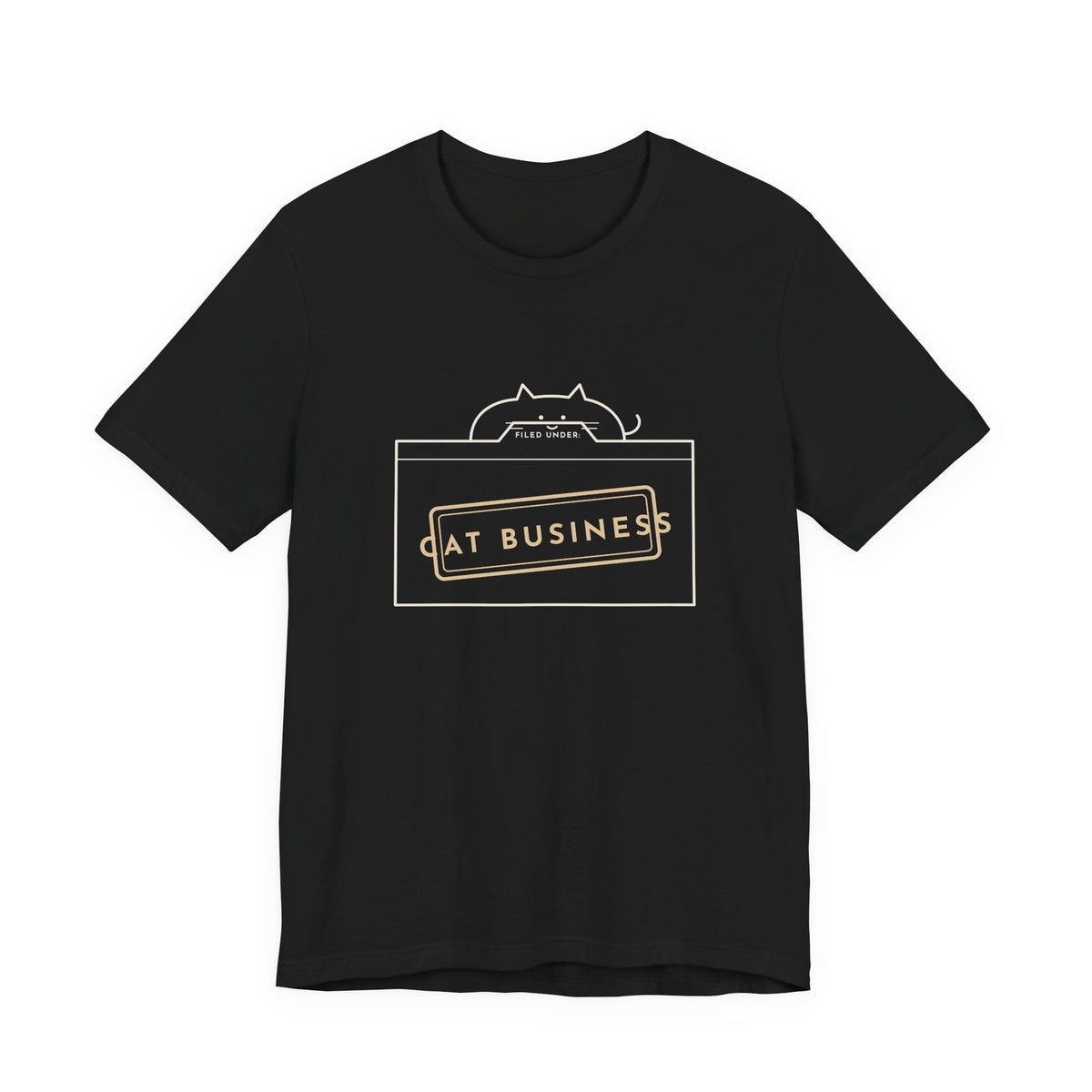 Funny Cat T-Shirt - Filed Under: Cat Business Office Humor Cat Lover Tee