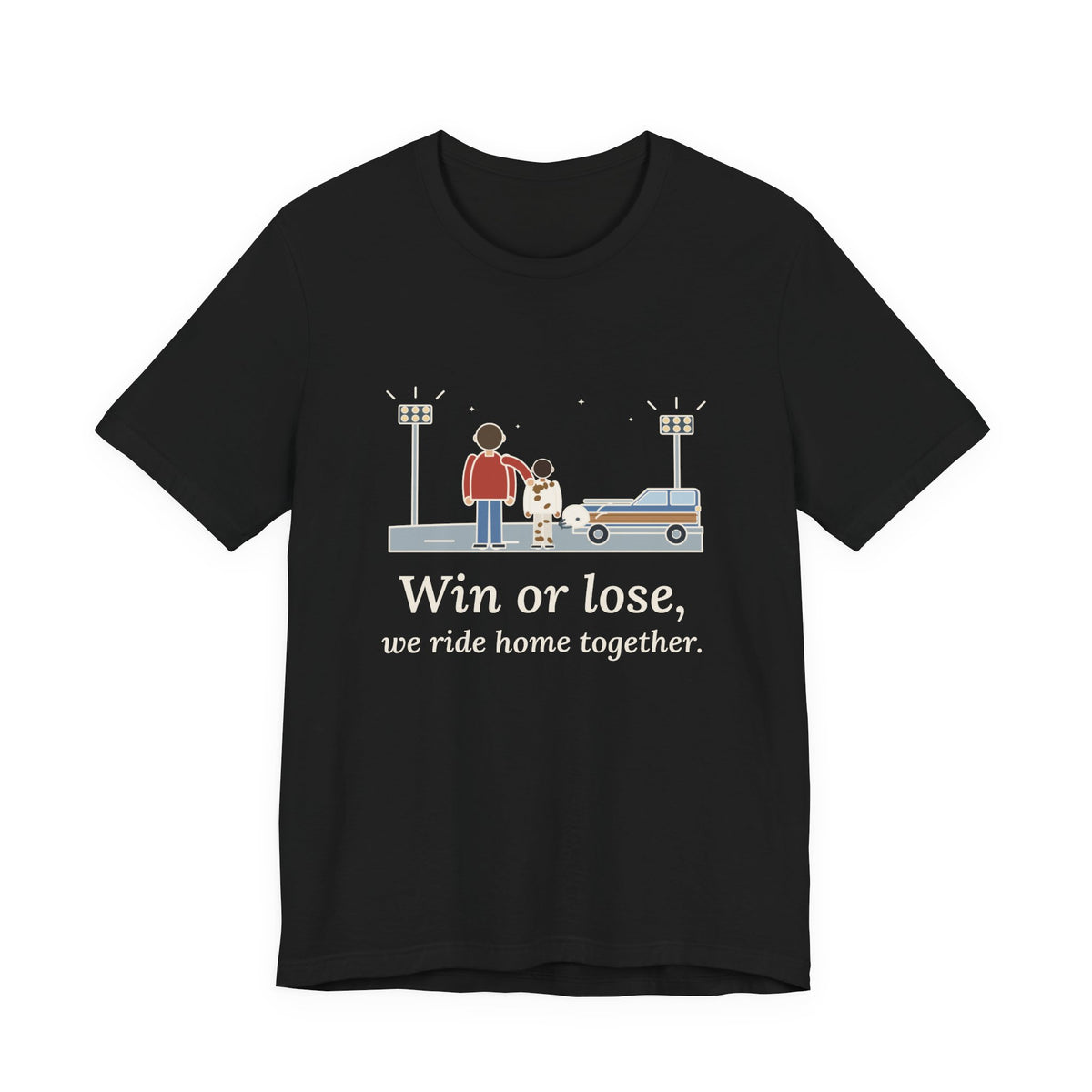 Win or Lose, We Ride Home Together T-Shirt, Football Quote Tee with Friday Night Ride Home
