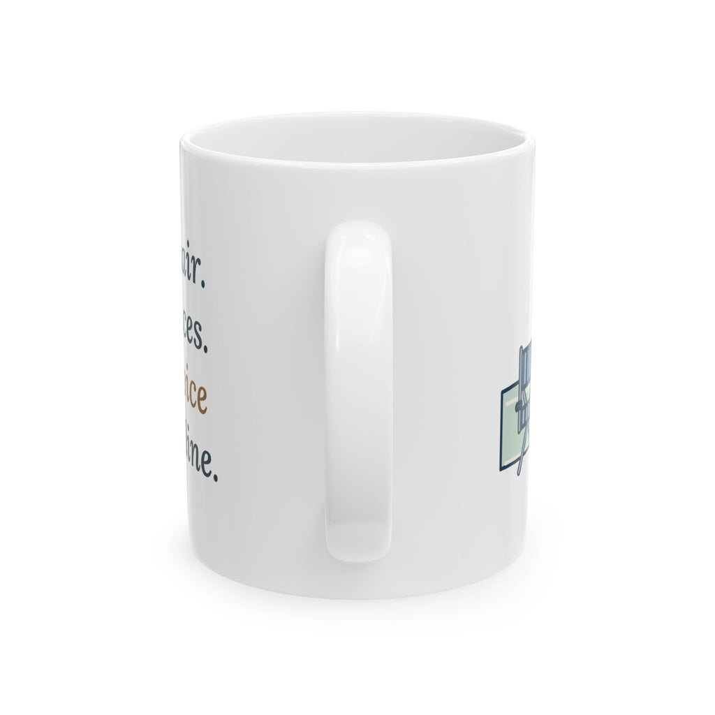 Folding Chair. Orange Slices. Loudest Voice on the Sideline. Mug, Soccer Quote Coffee Mug 11oz, Sideline Parent