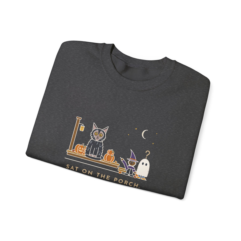 Lykoi Cat Crewneck Sweatshirt - Trick-or-Treaters Thought He Was a Decoration