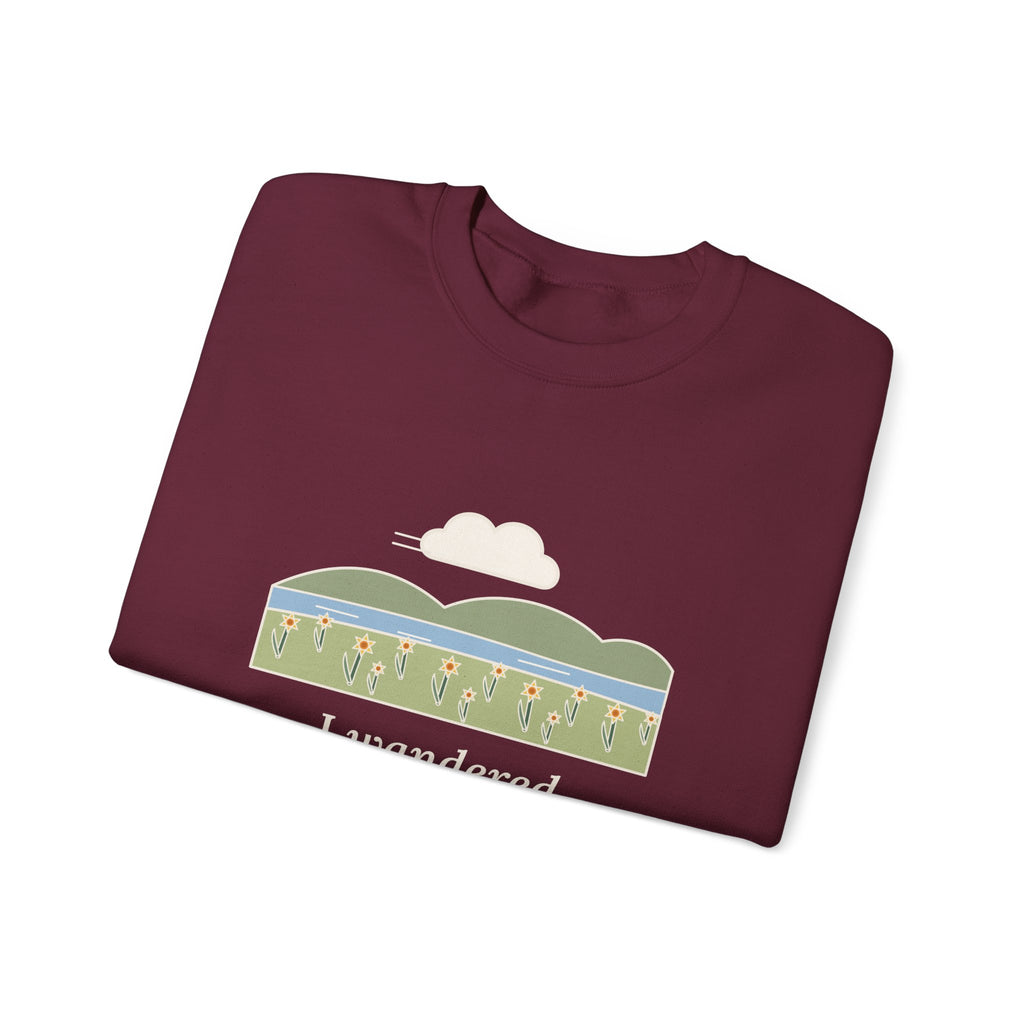 I Wandered Lonely as a Cloud Sweatshirt, Spring Wordsworth Quote Crewneck with Daffodil Meadow