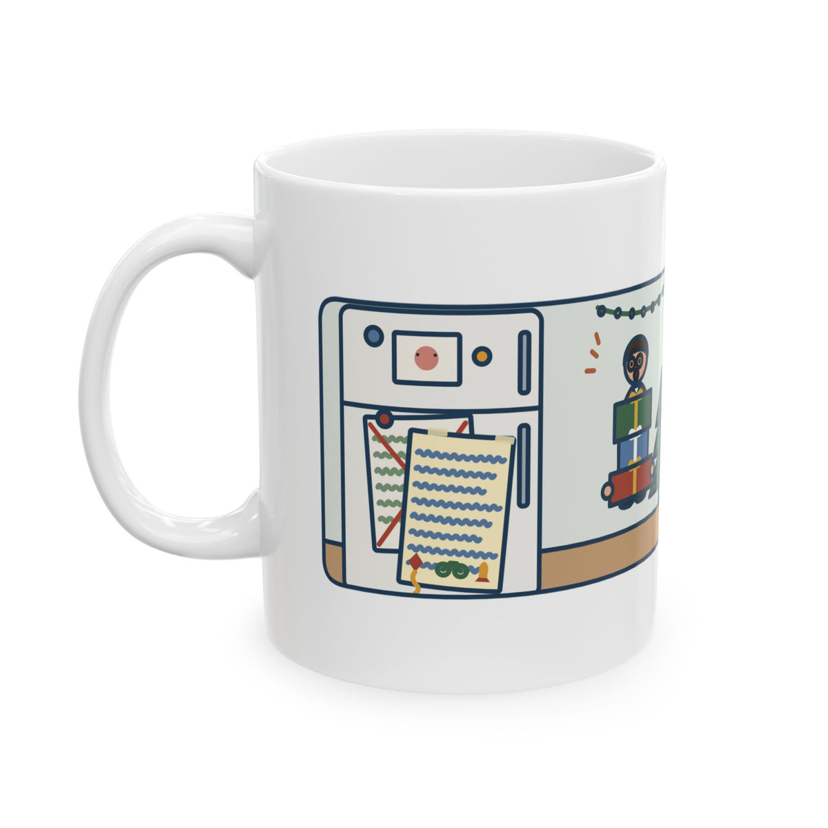 Christmas List Mug, Kids Wrote One in November, Rewrote It on December 23, Funny Coffee Mug 11oz