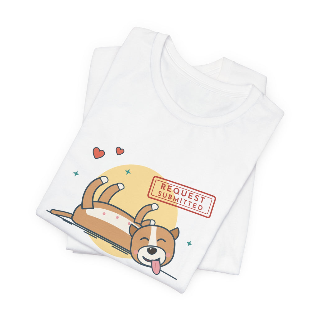 Pit Bull-Type Dog T-Shirt - I Fall Over to Request Belly Rubs Happy Pittie Tee