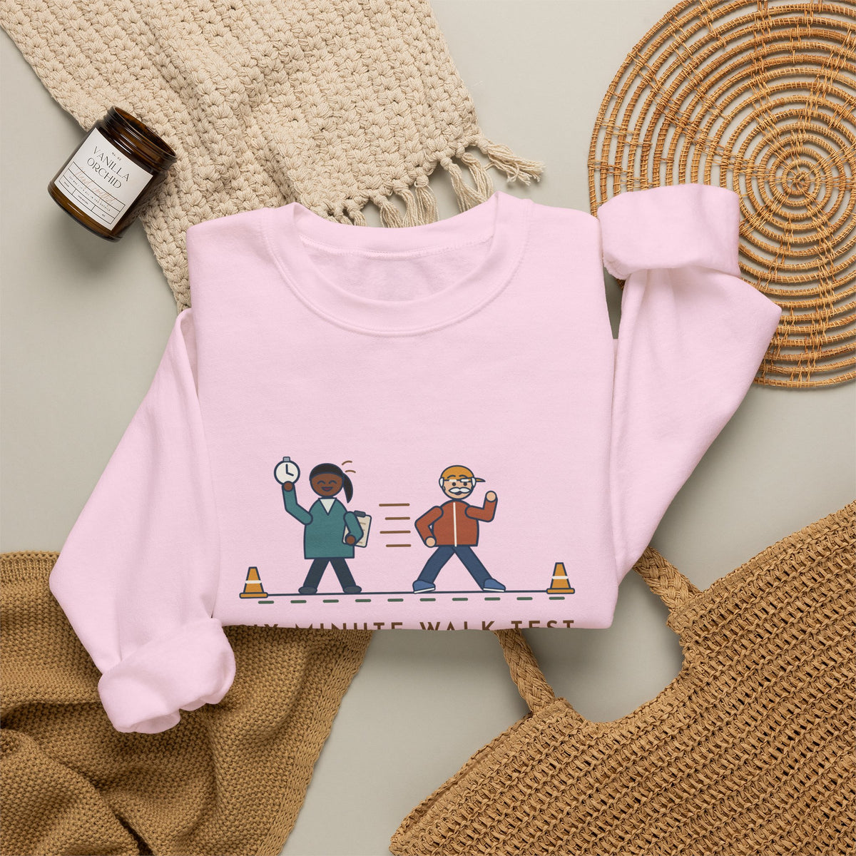 Pulmonary Rehab Nurse Crewneck Sweatshirt - Grandpa Lapped the Nurse