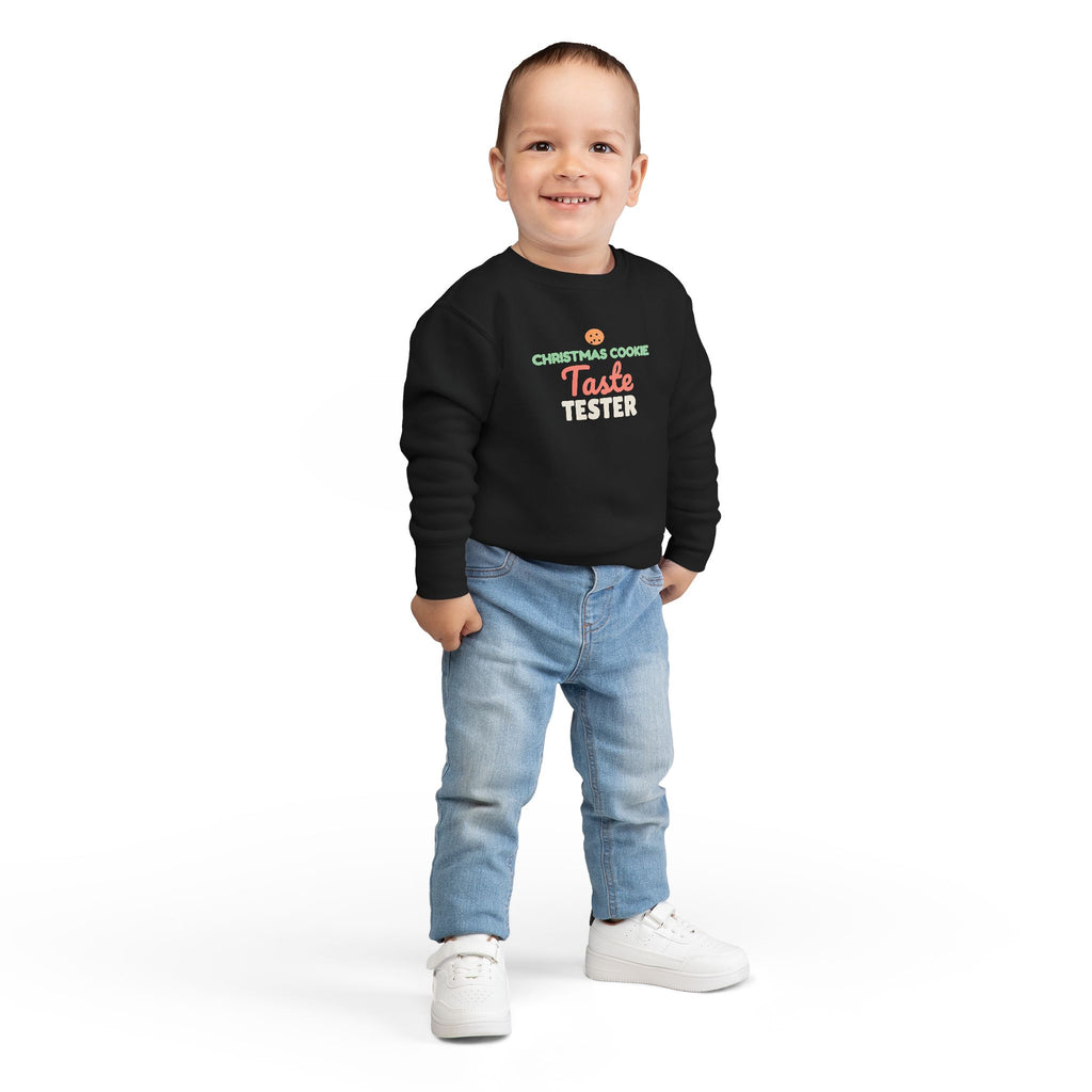 Christmas Cookie Taste Tester Toddler Sweatshirt, Holiday Crewneck
