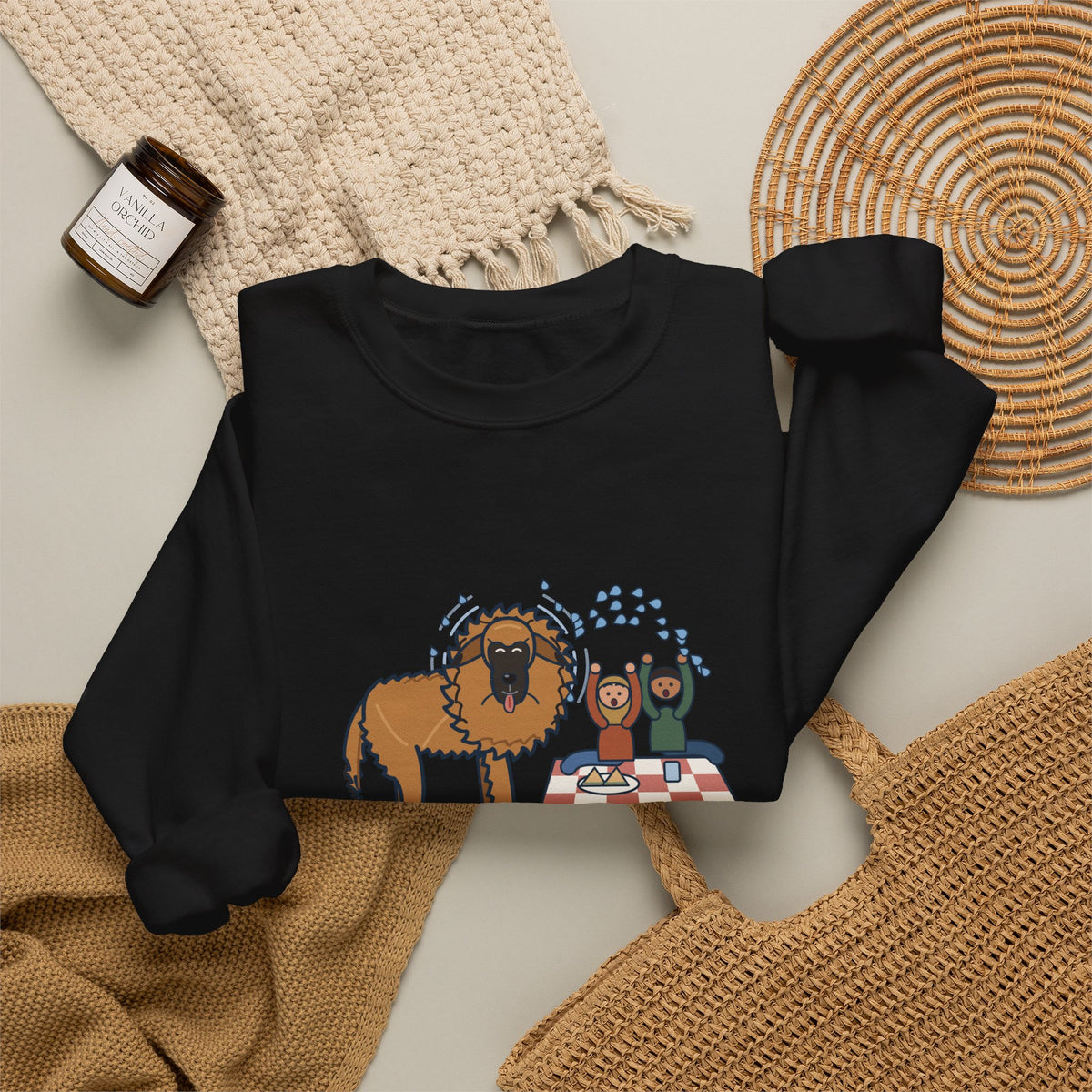 Leonberger Crewneck Sweatshirt - Shook Off the Lake Next to the Picnic