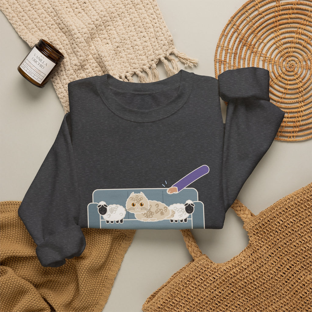 Selkirk Rex Crewneck Sweatshirt - Mistaken for a Stuffed Sheep
