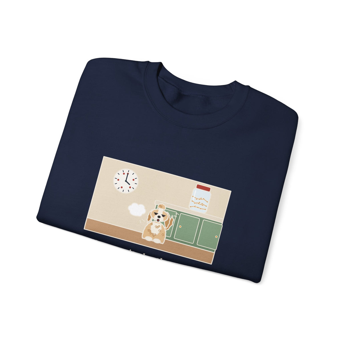 Shih-Poo Sweatshirt, Sits by the Treat Jar and Sighs Loudly Every Eleven Minutes, Funny Treat Jar Vigil Crewneck