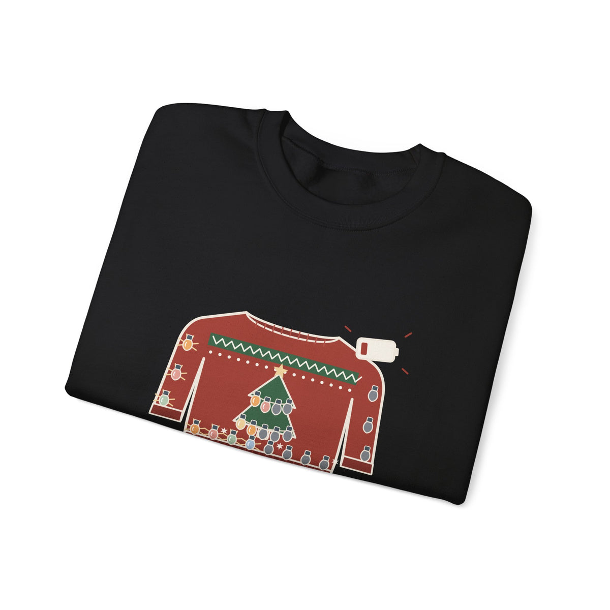 Tacky Sweater Party Crewneck Sweatshirt - Tackiness: 10. Battery Life: 2. Light-Up Christmas Joke