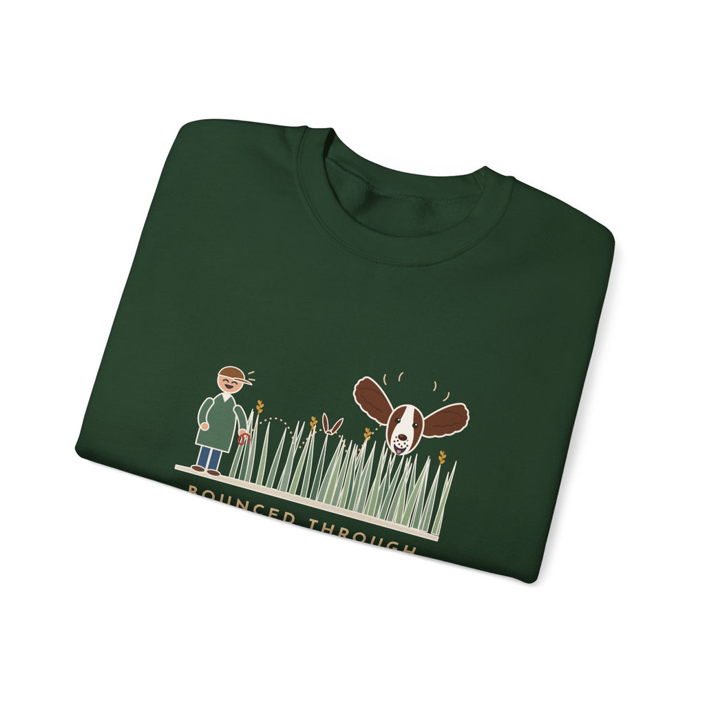 English Springer Spaniel Crewneck Sweatshirt - Only the Ears Showed in the Tall Grass Gift