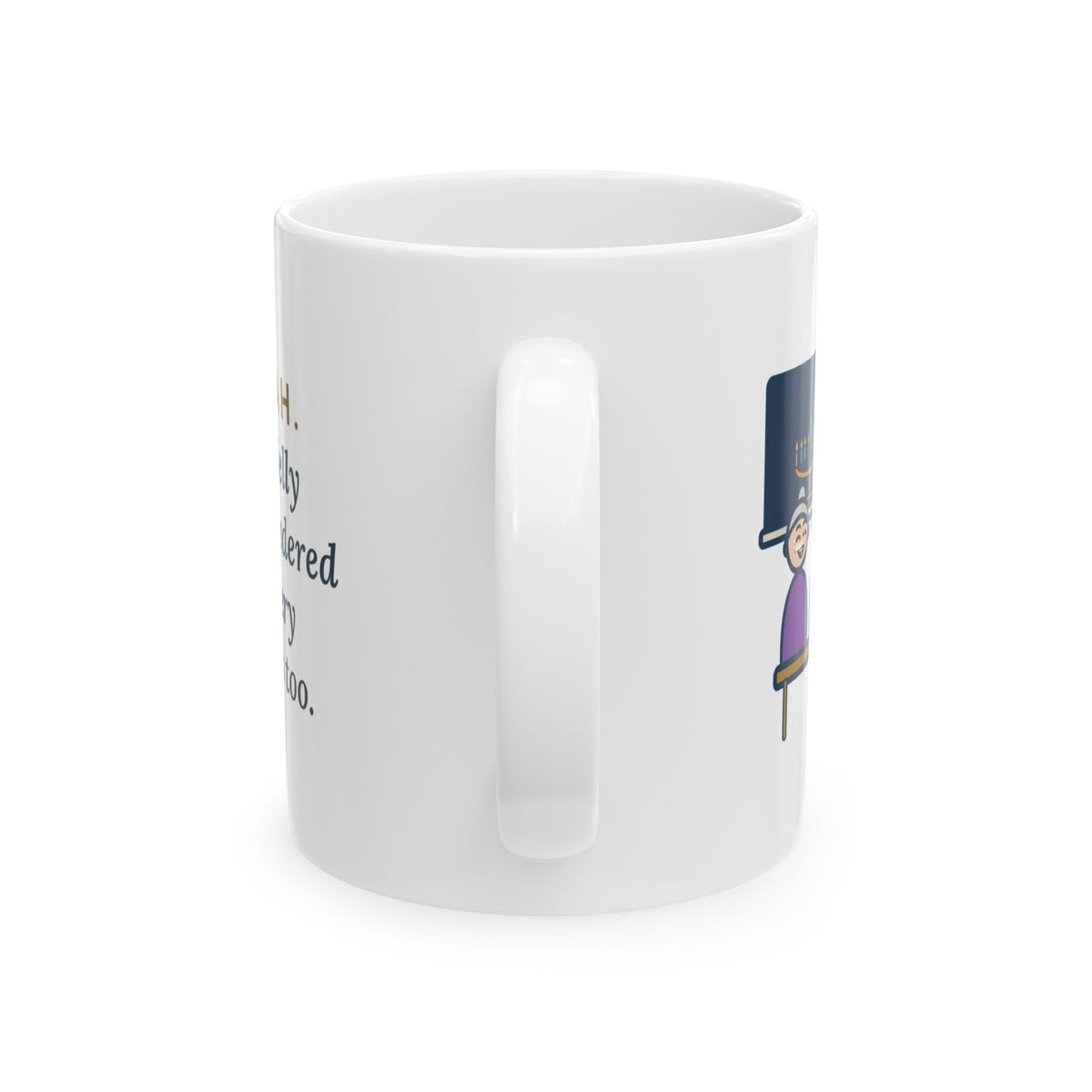 Hanukkah Mug, One Tray of Jelly Doughnuts, Powdered Sugar on Every Face, the Dog's Too, Funny Coffee Mug 11oz