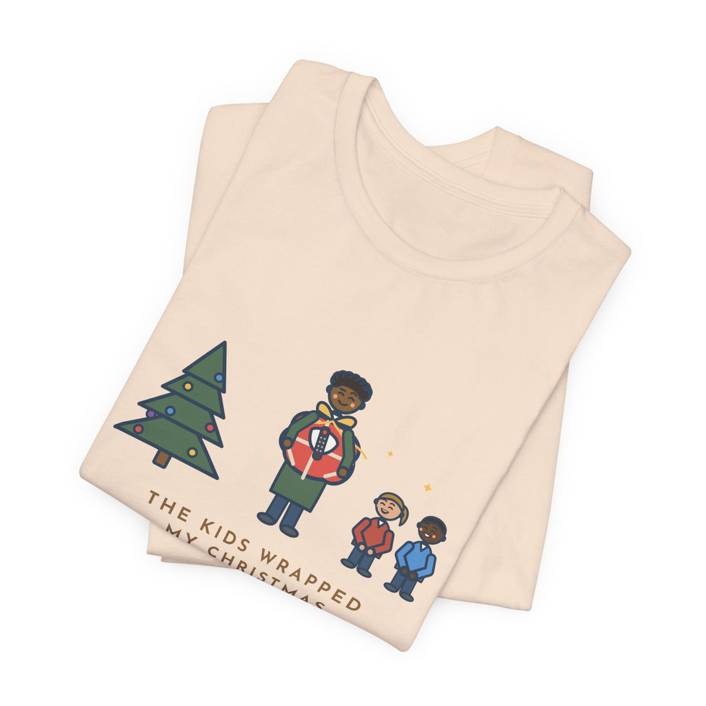 Funny Christmas Present T-Shirt, The Kids Wrapped It Themselves, It Was the TV Remote, Proud Wrappers Tee
